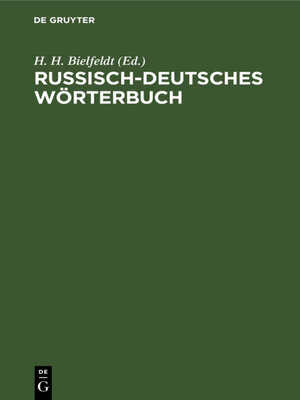 cover image of Russisch-deutsches Wörterbuch